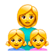 👩‍👧‍👧 Emoji Familia: Mujer, Niña, Niña en WhatsApp 2.18.379.