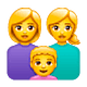 👩‍👩‍👦 Emoji Familie: Frau, Frau und Junge WhatsApp 2.18.379.