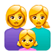 Émoji 👩‍👩‍👧 Famille : Femme, Femme Et Fille sur WhatsApp 2.18.379.
