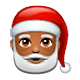 Emoji 🎅🏾 Babbo Natale: Carnagione Abbastanza Scura su WhatsApp 2.18.379.