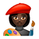 Emoji 👩🏿‍🎨 Artista Donna: Carnagione Scura su WhatsApp 2.18.379.