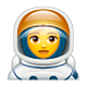 Emoji 👩‍🚀 Astronauta Donna su WhatsApp 2.18.379.