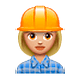 👷🏼‍♀️ Emoji Bauarbeiterin: mittelhelle Hautfarbe WhatsApp 2.18.379.