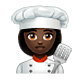 👩🏿‍🍳 Emoji Cocinera: Tono De Piel Oscuro en WhatsApp 2.18.379.