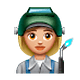👩🏼‍🏭 Emoji Fabrikarbeiterin: mittelhelle Hautfarbe WhatsApp 2.18.379.
