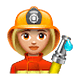 Émoji 👩🏼‍🚒 Pompier Femme : Peau Moyennement Claire sur WhatsApp 2.18.379.