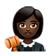 Emoji 👩🏿‍⚖️ Giudice Donna: Carnagione Scura su WhatsApp 2.18.379.