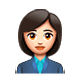 👩🏻‍💼 Emoji Oficinista Mujer: Tono De Piel Claro en WhatsApp 2.18.379.