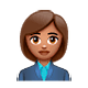 👩🏽‍💼 Emoji Oficinista Mujer: Tono De Piel Medio en WhatsApp 2.18.379.