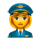 Emoji 👩‍✈️ Pilota Donna su WhatsApp 2.18.379.