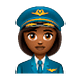 👩🏾‍✈️ Emoji Pilotin: mitteldunkle Hautfarbe WhatsApp 2.18.379.