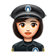 👮🏻‍♀️ Emoji Policial Mulher: Pele Clara na WhatsApp 2.18.379.