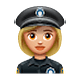 👮🏼‍♀️ Emoji Agente De Policía Mujer: Tono De Piel Claro Medio en WhatsApp 2.18.379.