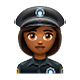 Emoji 👮🏾‍♀️ Poliziotta: Carnagione Abbastanza Scura su WhatsApp 2.18.379.