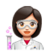 Emoji 👩🏻‍🔬 Scienziata: Carnagione Chiara su WhatsApp 2.18.379.