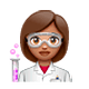 Emoji 👩🏽‍🔬 Scienziata: Carnagione Olivastra su WhatsApp 2.18.379.