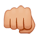 Emoji 👊🏼 Pugno Chiuso: Carnagione Abbastanza Chiara su WhatsApp 2.18.379.