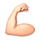Émoji 💪🏻 Biceps Contracté : Peau Claire sur WhatsApp 2.18.379.
