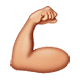 💪🏼 Emoji Bíceps Flexionado: Tono De Piel Claro Medio en WhatsApp 2.18.379.