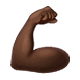 Émoji 💪🏿 Biceps Contracté : Peau Foncée sur WhatsApp 2.18.379.