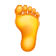 Emoji 🦶 Piede su WhatsApp 2.18.379.