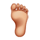 🦶🏼 Emoji Fuß: mittelhelle Hautfarbe WhatsApp 2.18.379.