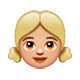 Emoji 👧🏼 Bambina: Carnagione Abbastanza Chiara su WhatsApp 2.18.379.