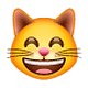 😸 Emoji Rosto De Gato Sorrindo Com Olhos Sorridentes na WhatsApp 2.18.379.