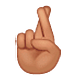 Emoji 🤞🏽 Dita Incrociate: Carnagione Olivastra su WhatsApp 2.18.379.