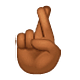 🤞🏾 Emoji Hand mit gekreuzten Fingern: mitteldunkle Hautfarbe WhatsApp 2.18.379.