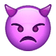 👿 Emoji Cara Enfadada Con Cuernos en WhatsApp 2.18.379.