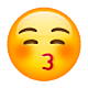 😚 Emoji küssendes Gesicht mit geschlossenen Augen WhatsApp 2.18.379.