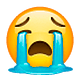 😭 Emoji Cara Llorando Fuerte en WhatsApp 2.18.379.