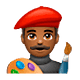Emoji 👨🏾‍🎨 Artista Uomo: Carnagione Abbastanza Scura su WhatsApp 2.18.379.