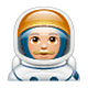 👨🏼‍🚀 Emoji Astronauta Homem: Pele Morena Clara na WhatsApp 2.18.379.