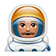 👨🏽‍🚀 Emoji Astronaut: mittlere Hautfarbe WhatsApp 2.18.379.