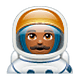 👨🏾‍🚀 Emoji Astronauta Homem: Pele Morena Escura na WhatsApp 2.18.379.