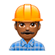 👷🏾‍♂️ Emoji Bauarbeiter: mitteldunkle Hautfarbe WhatsApp 2.18.379.