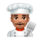 Emoji 👨🏽‍🍳 Cuoco: Carnagione Olivastra su WhatsApp 2.18.379.