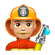 Émoji 👨🏼‍🚒 Pompier Homme : Peau Moyennement Claire sur WhatsApp 2.18.379.