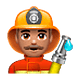 Emoji 👨🏽‍🚒 Pompiere Uomo: Carnagione Olivastra su WhatsApp 2.18.379.