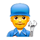Emoji 👨‍🔧 Meccanico Uomo su WhatsApp 2.18.379.