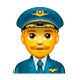 Emoji 👨‍✈️ Pilota Uomo su WhatsApp 2.18.379.