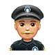 👮🏼‍♂️ Emoji Agente De Policía Hombre: Tono De Piel Claro Medio en WhatsApp 2.18.379.