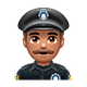 👮🏽‍♂️ Emoji Policial Homem: Pele Morena na WhatsApp 2.18.379.