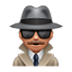 Emoji 🕵🏽‍♂️ Investigatore: Carnagione Olivastra su WhatsApp 2.18.379.