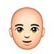 👨🏻‍🦲 Emoji Mann: helle Hautfarbe, Glatze WhatsApp 2.18.379.