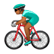 🚴🏾‍♂️ Emoji Hombre En Bicicleta: Tono De Piel Oscuro Medio en WhatsApp 2.18.379.