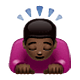 Emoji 🙇🏿‍♂️ Uomo Che Fa Inchino Profondo: Carnagione Scura su WhatsApp 2.18.379.