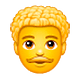 Émoji 👨‍🦱 Homme : Cheveux Bouclés sur WhatsApp 2.18.379.